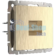 Розетка Ethernet RJ-45 (шампань рифленый)