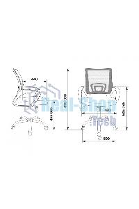 Кресло компьютерное Бюрократ CH-695N/SL/BLACK спинка сетка черный TW-01, сиденье черный TW-11, крестовина хром