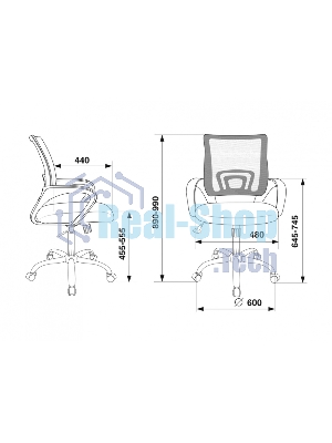 Кресло Бюрократ CH-695N/SL/BLACK черный, сетка, 120 кг, механизм качания