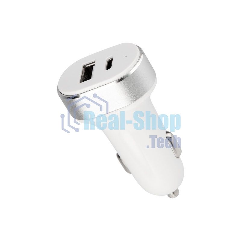 Автозарядка в прикуриватель Rexant АЗУ USB-A+USB-C, 3.1 A белый
