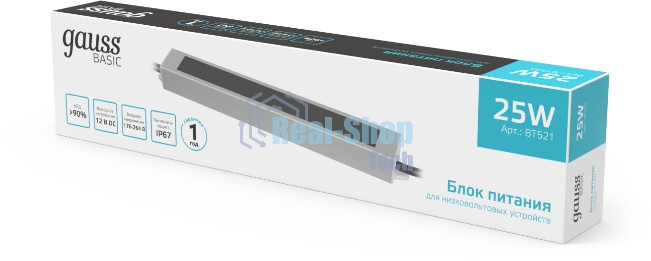 Блок питания Gauss Basic 12V 25W IP67 1/80