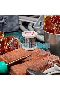 Припой с канифолью Rexant ПОС-61, 100г, Ø0,8мм, (олово 61%, свинец 39%), катушка