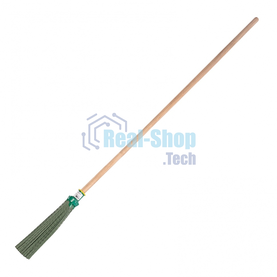 Метла Сибртех полипропиленовая 215 х 280 мм круглая, с черенком