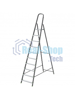 Стремянка Сибртех, 10 ступеней, стальной профиль, алюминиевые ступени