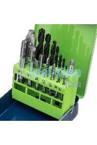 Набор сверл Сибртех (2,5-10,2), метчиков(М3-М12), 15 предметов