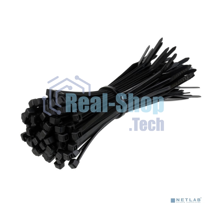Стяжка нейлоновая Exegate EX253856RUS неоткрывающаяся CV-300B, 300 мм, упак. 100 шт черная