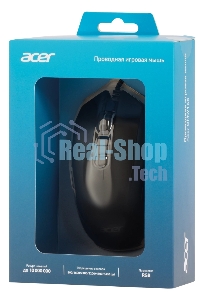 Мышь проводная Acer OMW160 черный, 6400 dpi, USB, кнопки - 8