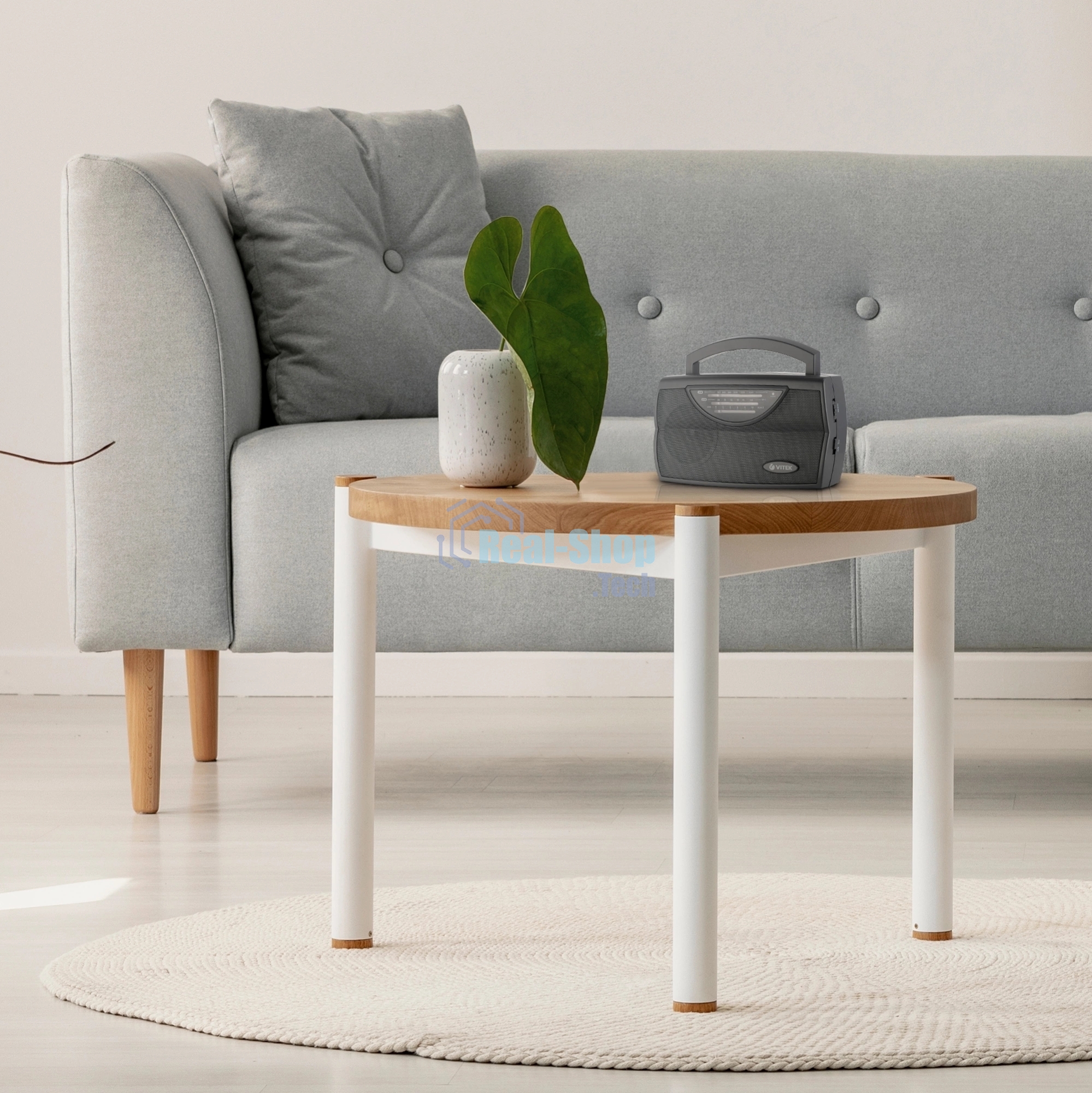 Радиоприемник Vitek VT-3591 (GY) LED индикатор Телескопическая антенна Тип батареек	UM-1