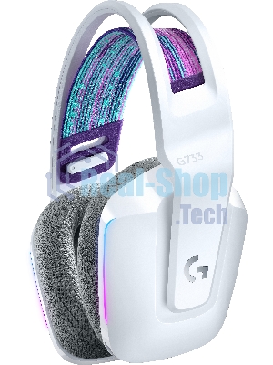 Гарнитура Logitech G733 Lightspeed Wireless RGB Gaming белый, беспроводная, радиоканал, до 29 ч, подсветка