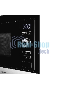 Микроволновая печь встраиваемая Monsher MMH 201 BX 60 см, 20 л, 8 автоматических кулинарных программ, 5 режимов мощности, функция размораживания по весу полуфабрикатов или по времени, черный и нерж.