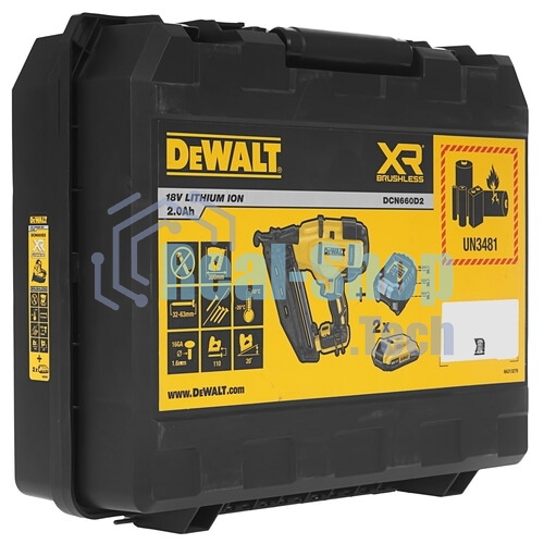 Аккумуляторный шпилькозабивной пистолет DeWalt DCN660D2, 18 В XR, 2 АКБ 2 А·ч