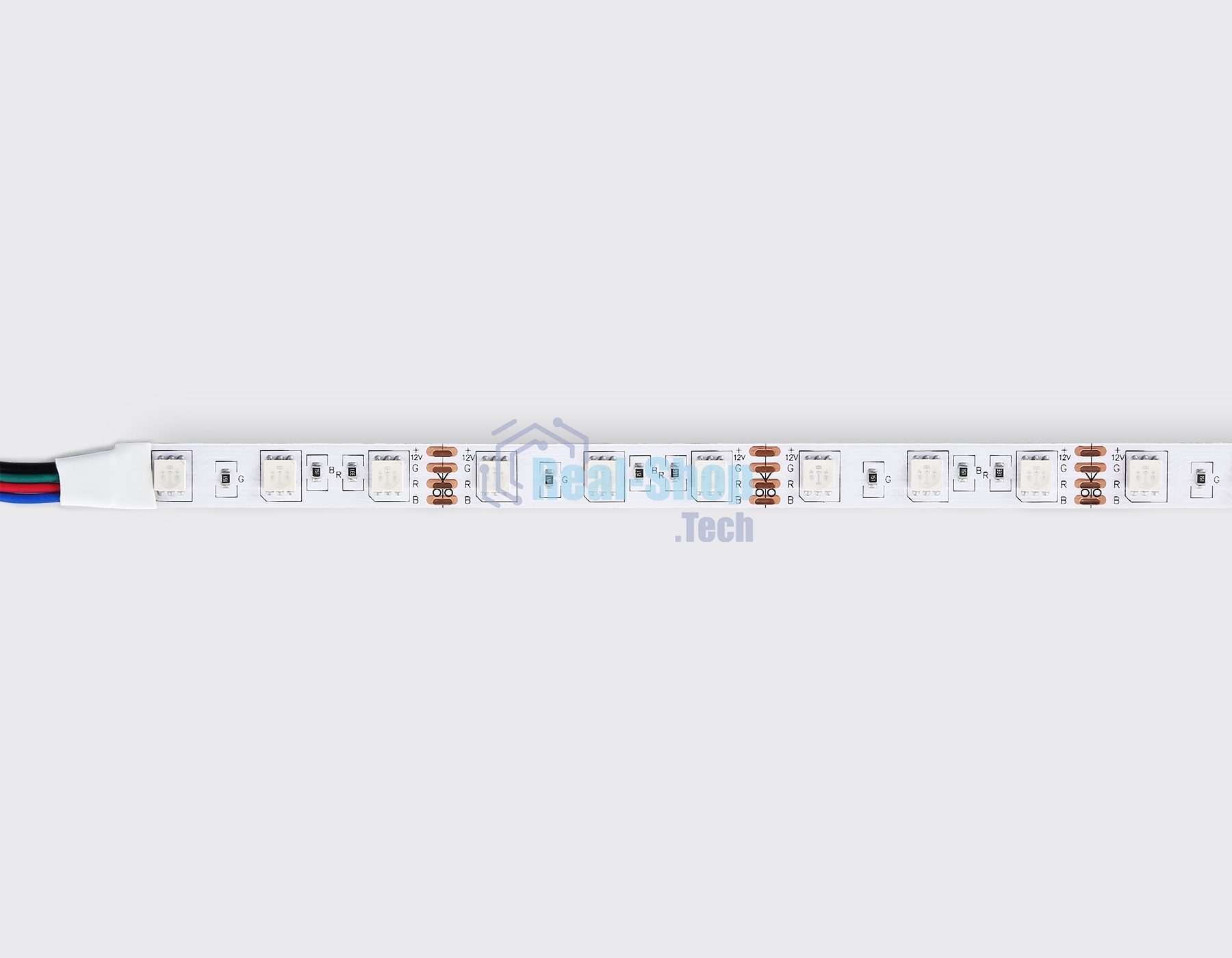 Комплект светодиодной ленты GS2402 5050 60Led/ 14.4W m/ 12V IP20 RGB/ 5000*10*1.87mm (4 конт.)