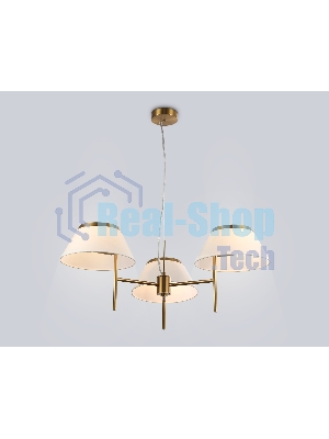 Люстра Ambrella light LH72471/3 BS/WH латунь/белый Е14/3 max 40W D800*290-1080