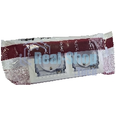 Розетка Bylectrica Роз. 2-местн. СУ с земл. IP44, с крышк. серия СТИЛЬ, белый (РС16-418)