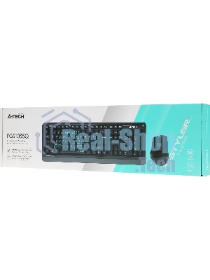 Комплект клавиатура+мышь A4Tech FStyler FGS1035Q беспроводной, USB, 2000 DPI, чёрный/серый