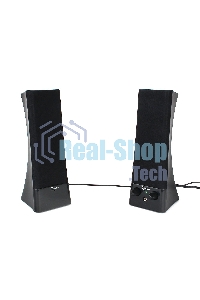 Акустическая система 2.0 Gembird SPK-500, черный, 6 Вт, рег. громкости, разъем для наушников, питание от сети