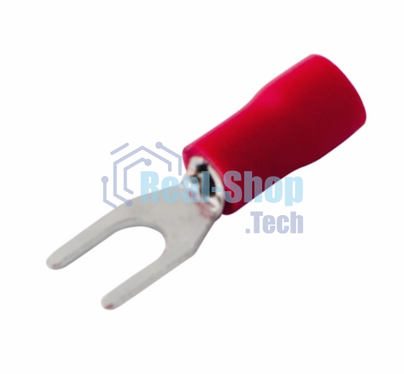 Наконечник вилочный изолированный Rexant 4.3 мм 0.5-1.5 мм² (НВи 1.5-4/НВи 1,25-4) красный