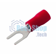 Наконечник вилочный изолированный Rexant 4.3 мм 0.5-1.5 мм² (НВи 1.5-4/НВи 1,25-4) красный