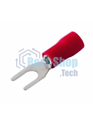 Наконечник вилочный изолированный Rexant 4.3 мм 0.5-1.5 мм² (НВи 1.5-4/НВи 1,25-4) красный
