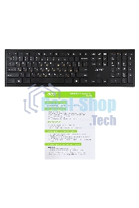 Клавиатура беспроводная Acer OKR010, USB, Радиоканал, черный