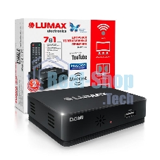 Приставка для цифрового ТВ LUMAX DV1120HD черный, DVB-T2, DVB-T, DVB-C, HDMI, USB 2.0