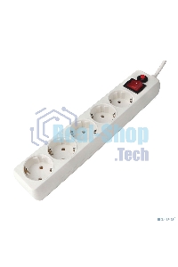 Сетевой фильтр Гарнизон EHLW-1 10А 1.8 м 5 розеток белый (21214)