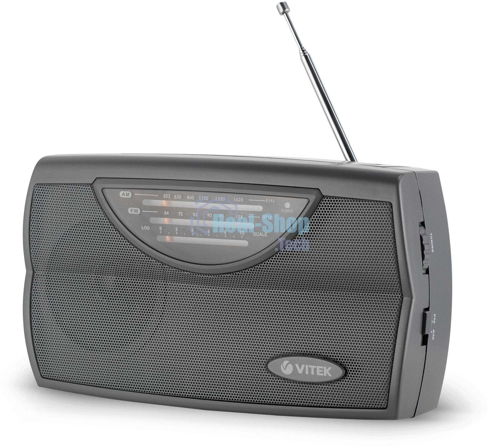 Радиоприемник Vitek VT-3591 (GY) LED индикатор Телескопическая антенна Тип батареек	UM-1