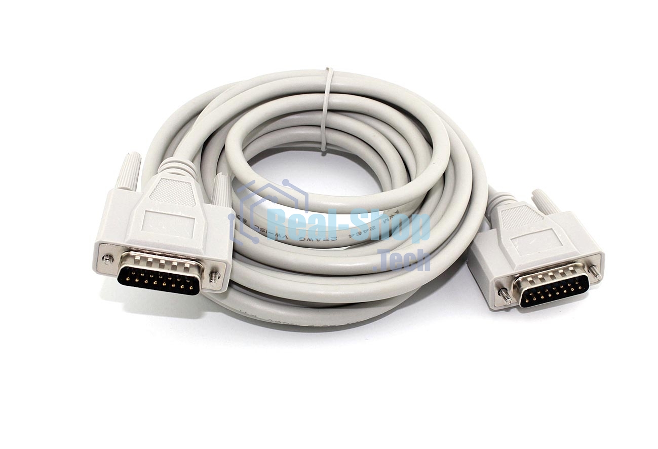 Кабель с разъемами DB15 папа-папа 5 м