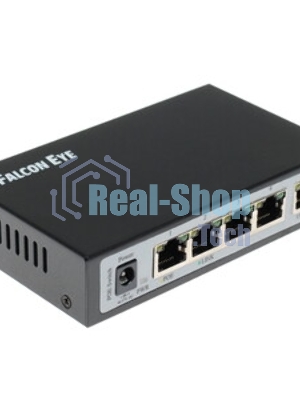 Коммутатор сетевой FE-104POE-S 5 портов 10/100 Мбит/с (IEEE802.3u 100BaseTX) из них 4 c поддержкой PoE (IEEE802.3at) до 15,4Вт на порт (HI POE), Сумма