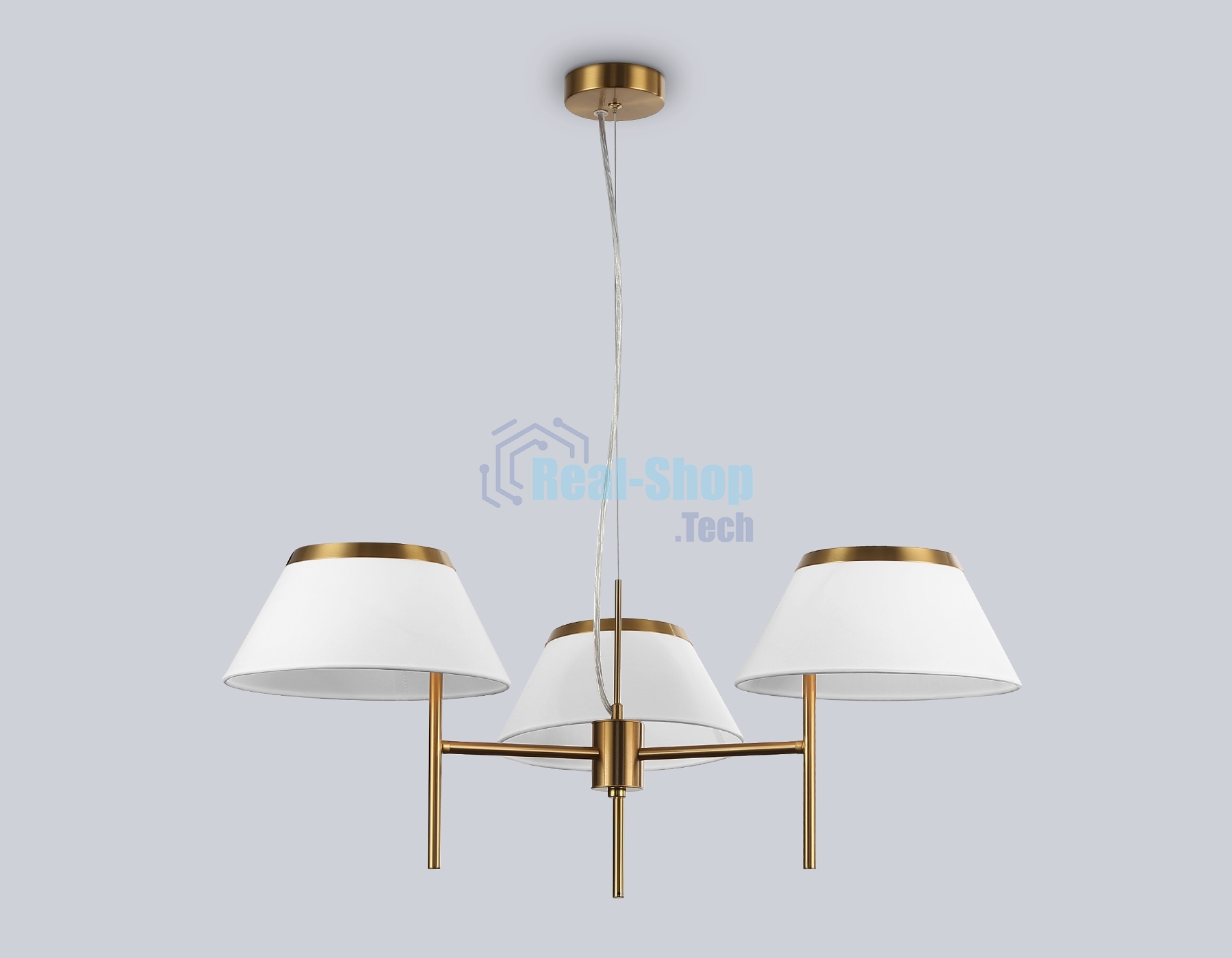 Люстра Ambrella light LH72471/3 BS/WH латунь/белый Е14/3 max 40W D800*290-1080