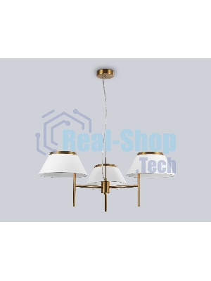 Люстра Ambrella light LH72471/3 BS/WH латунь/белый Е14/3 max 40W D800*290-1080