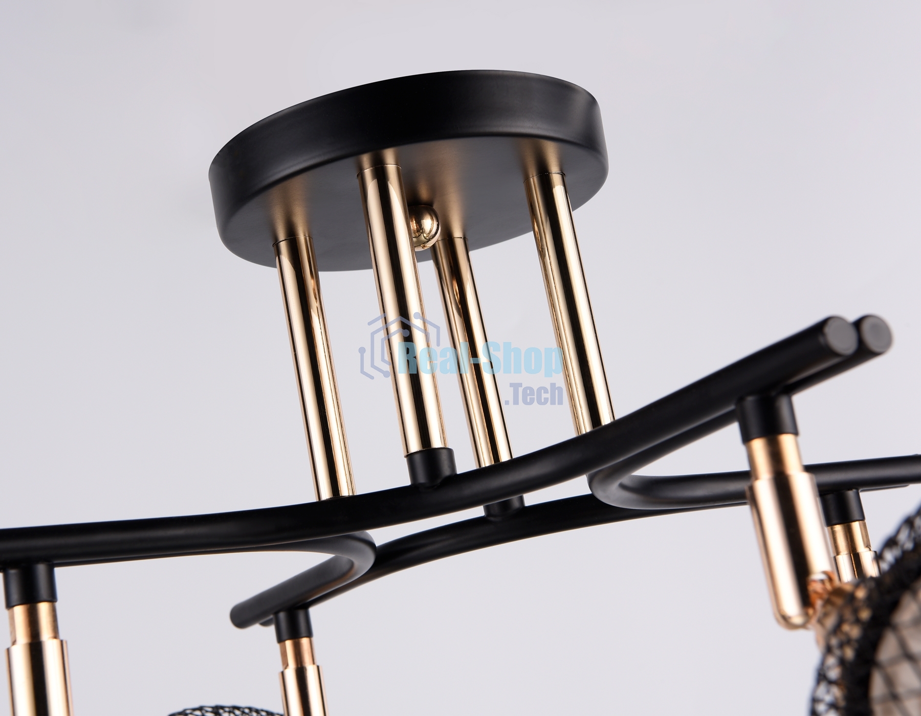 Светильник Ambrella light TR80177/4 BK/FGD черный/золото E27/4 max 40W D640*260