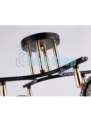 Светильник Ambrella light TR80177/4 BK/FGD черный/золото E27/4 max 40W D640*260