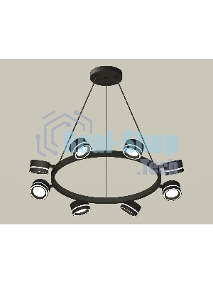 Светильник Ambrella light XB9198201/8 SBK/FR черный песок/белый матовый GX53 (C9198, N8434)