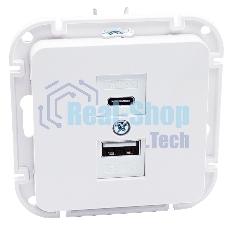Механизм роз. Type-C+USB 3А серия АСТРУМ, белый (РП5-6562)