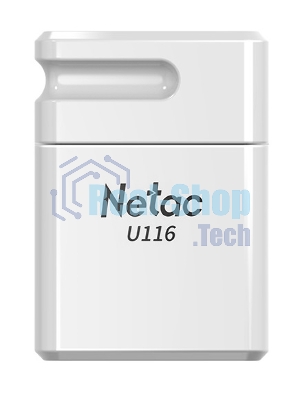 Флешка USB Netac U116 mini (NT03U116N-032G-32WH USB), 32Gb, USB 3.2, R/W 90/30, белый