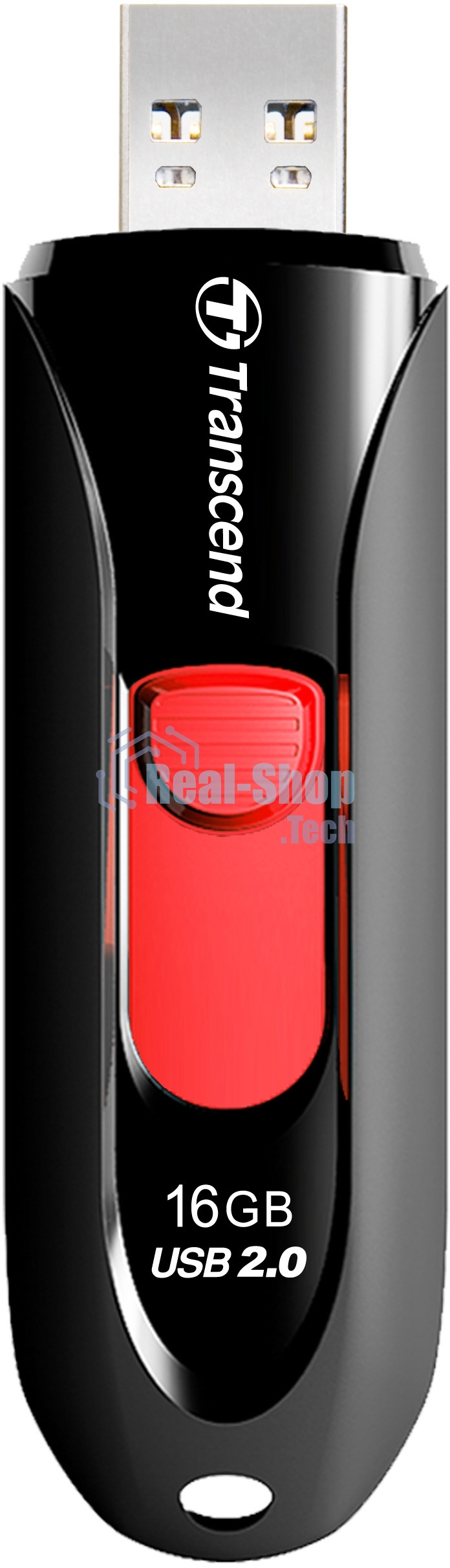 Флешка USB Transcend JetFlash 590 (TS16GJF590K), 16Gb, USB 2.0, R/W 15/5 черный/красный