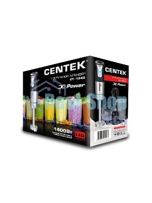 Блендер погружной Centek CT-1342 1400 Вт, черный/стальной