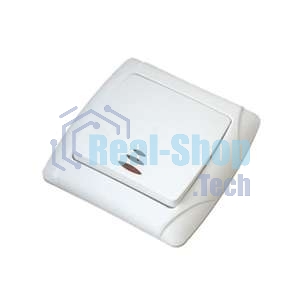 Выключатель 1-кл. СП Маргарита 10А IP20 с индик. белый Universal М0121