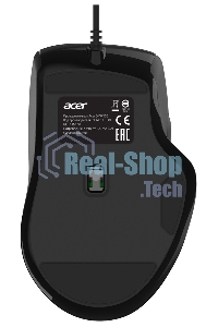 Мышь проводная Acer OMW130 черный, 3600 dpi, USB, кнопки - 6