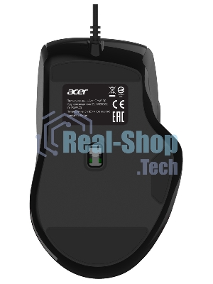 Мышь проводная Acer OMW130 черный, 3600 dpi, USB, кнопки - 6