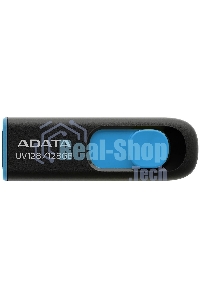 Флешка USB ADATA UV128 (AUV128-128G-RBE), 128Gb, USB 3.0, R/W 100/30, черный/синий