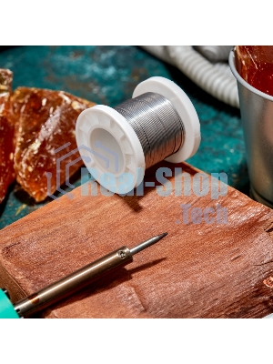 Припой с канифолью Rexant ПОС-61, 100г, Ø0,8мм, (олово 61%, свинец 39%), катушка