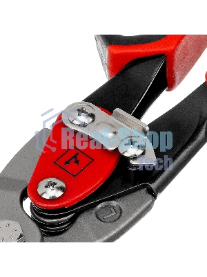 Ножницы по металлу Matrix, 250 мм, левый рез,сталь CRMO,двухкомпонентные рукоятки, PRO