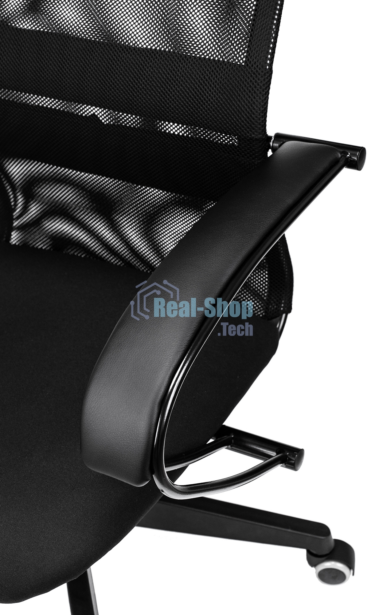Кресло руководителя Бюрократ CH-607 TW-01 черный, сетка/ткань с подголов. крестовина пластик
