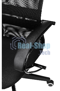 Кресло руководителя Бюрократ CH-607 TW-01 черный, сетка/ткань с подголов. крестовина пластик