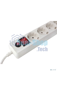 Сетевой фильтр Гарнизон EHLW-1 10А 1.8 м 5 розеток белый (21214)