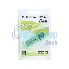 Флешка USB R/W Silicon Power R/W 8Gb Helios 101 SP008Gb,UF2101V1N USB 2.0 зеленый