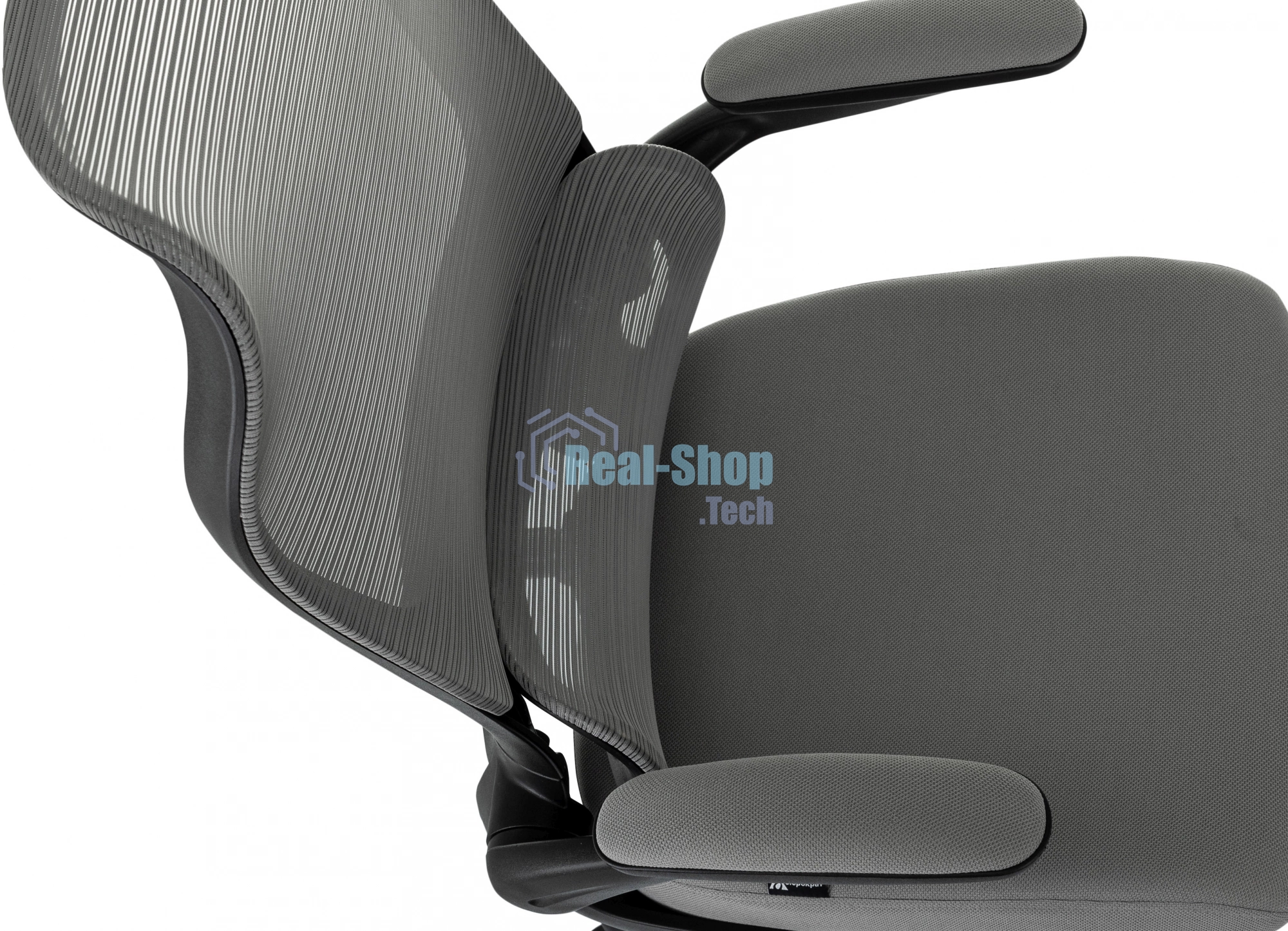 Кресло руководителя Бюрократ Sigma 1 серый, сетка/ткань, крестов. пластик