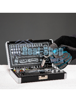 Набор бит Gross 11625 и головок торцевых 1/4'' карданный ключ трещотка адаптер s2 37 шт.